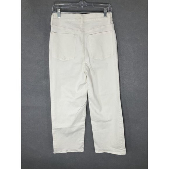 Madewell Jeans Womens Sz 28 White Perfect Vintage Wide Leg Crop Denim - Picture 2 of 13